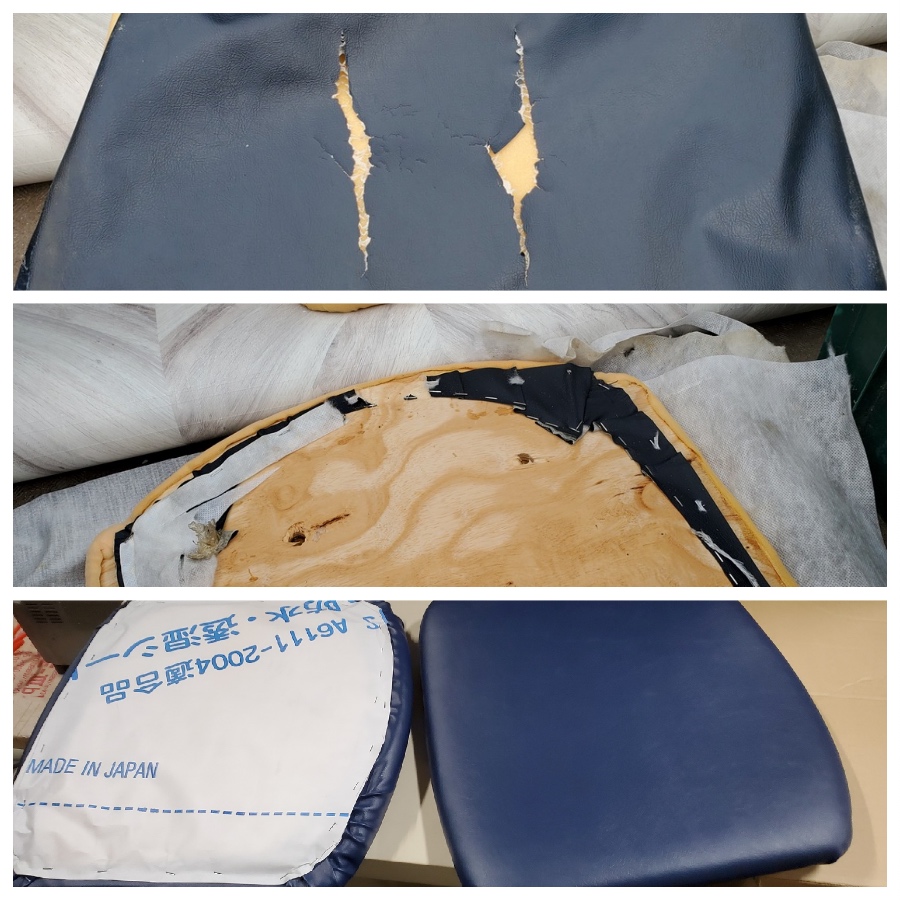 椅子のレザー張り替え