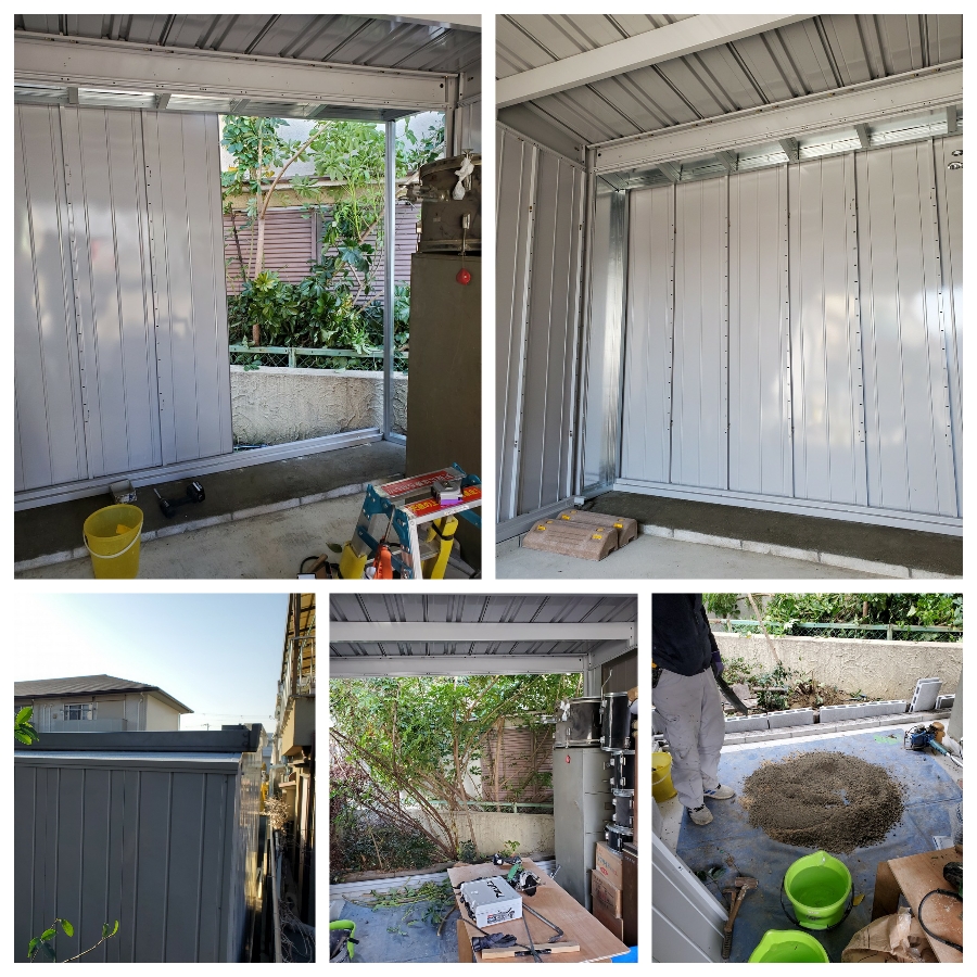 ガレージ延長工事